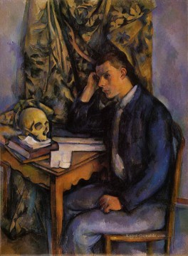  junge - Junger Mann und Schädel Paul Cezanne